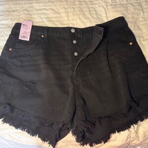 Wild Fable Black Frayed Jean Shorts